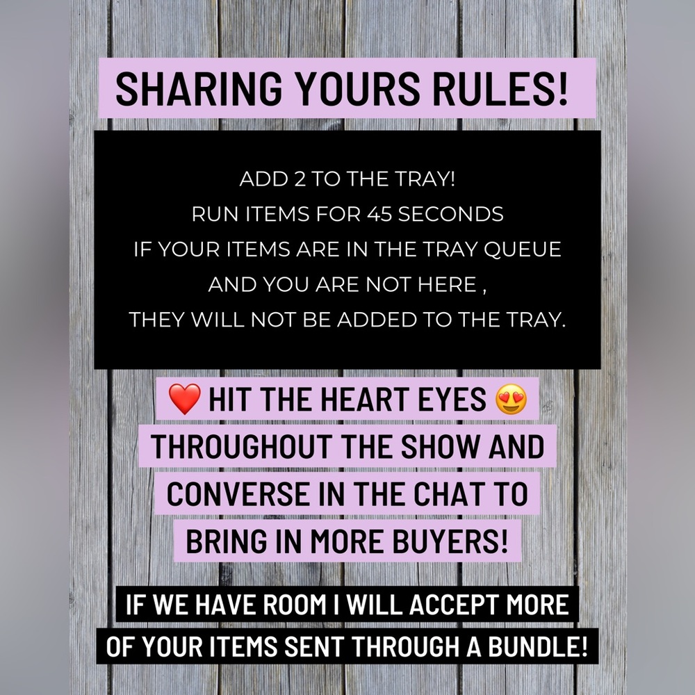 Live Show Rules!